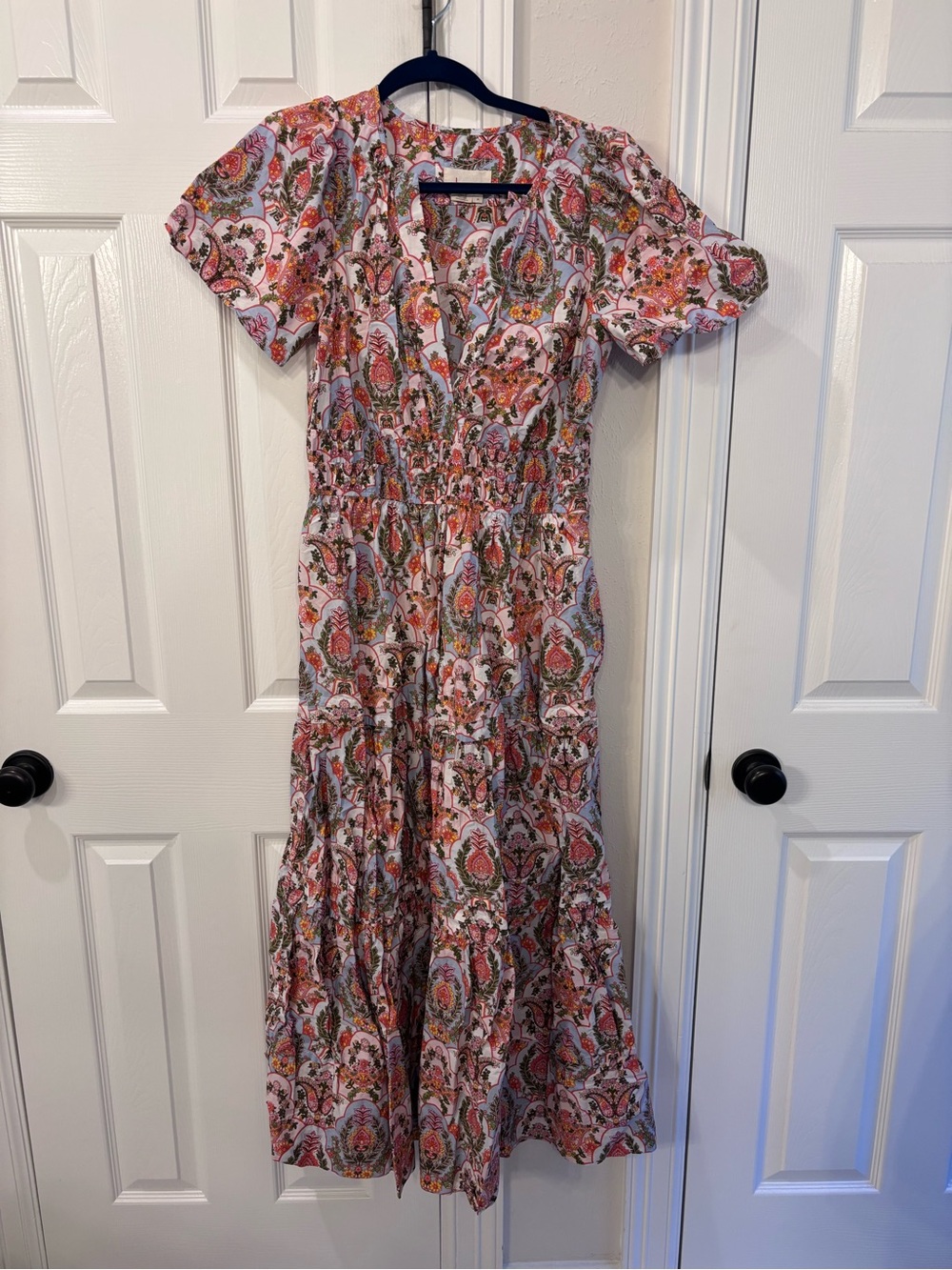 Anthropologie Somerset Maxi Size M, EUC Pink Paisley Print Maxi Dress